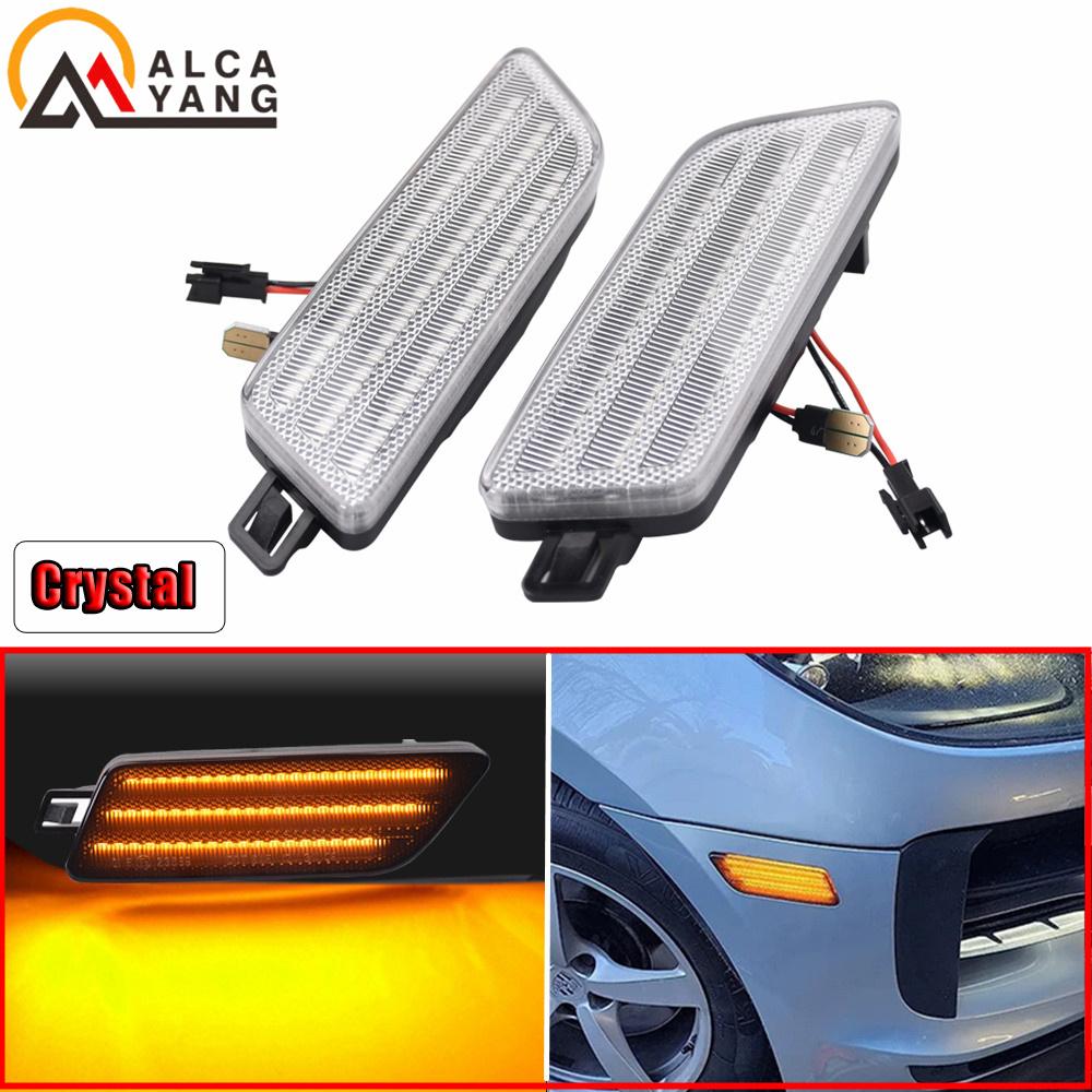 For 2014-2019 Porsche Macan 95B GENI LED Bumper Front Side Marker Light Amber
