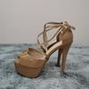 Women Sandals Ultra Fashion 14cm Super High Heels Sandals Sexy Platform Nightclub Sandal Party Dress Wedding Shoes