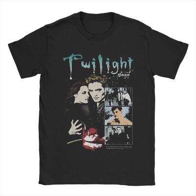 Twilight Saga Movie Men's T Shirts  Funny Tees Short Sleeve Crew Neck T-Shirt Pure Cotton Graphic Clothing