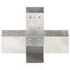 VidaXL Connecteurs de poteau 4 pcs Forme en X Métal galvanisé 71x71 mm