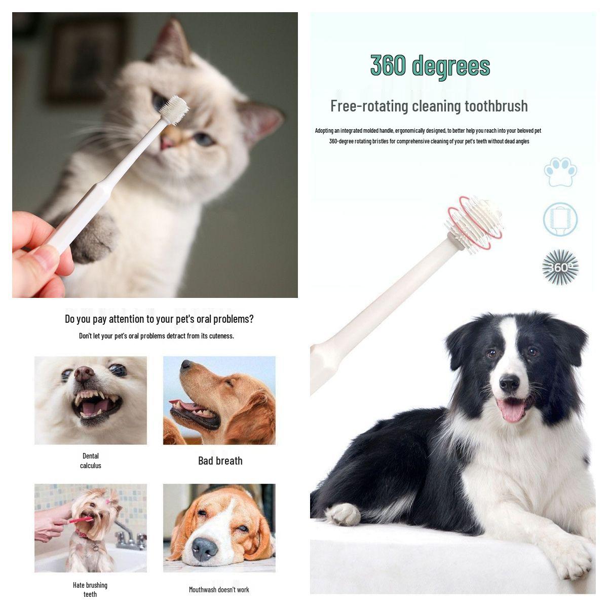 Pet Odor Removal Toothbrush for Dogs & Cats - 36 Pack 360-degree Pet Toothbrush #1 Pack