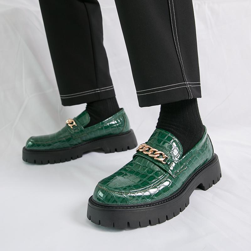 Mode Neue Herren Business Slipper Herrenbekleidung Dicksohlige Rutschfeste Modische Lederschuhe an einem Fuß Wanderschuhe Reiseschuhe Größen 38-46