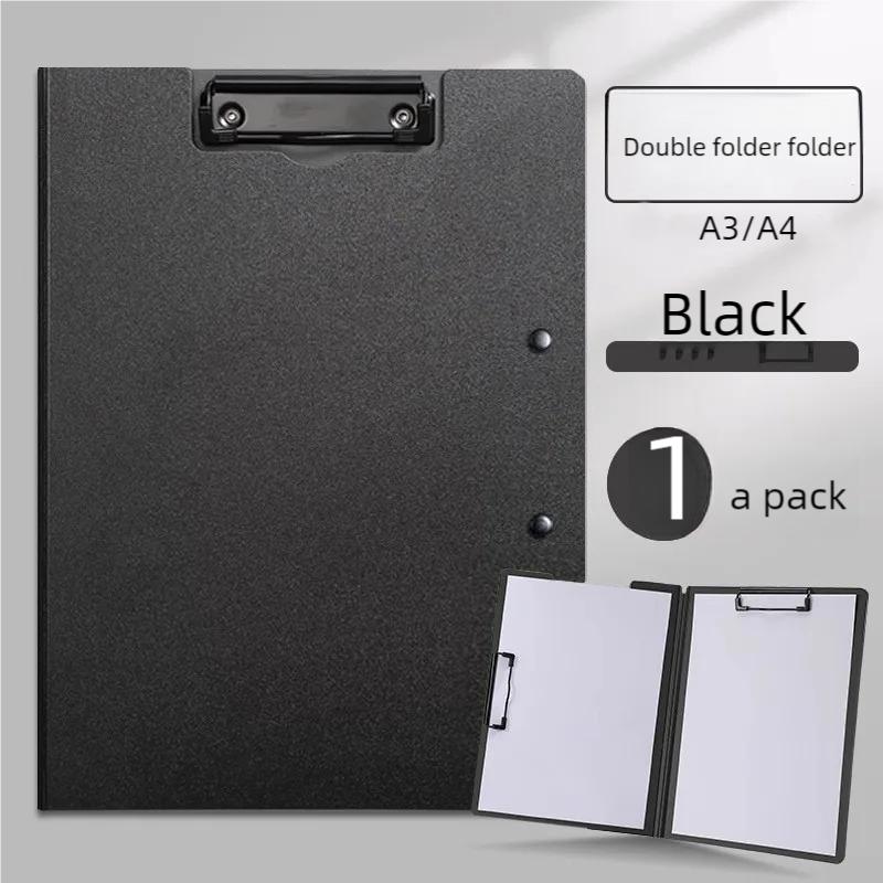 1pc A4 File Folders, Documents Organizer, Clipboard With Cover, Paper Folder For Business & School, Stationery & Office Supplies