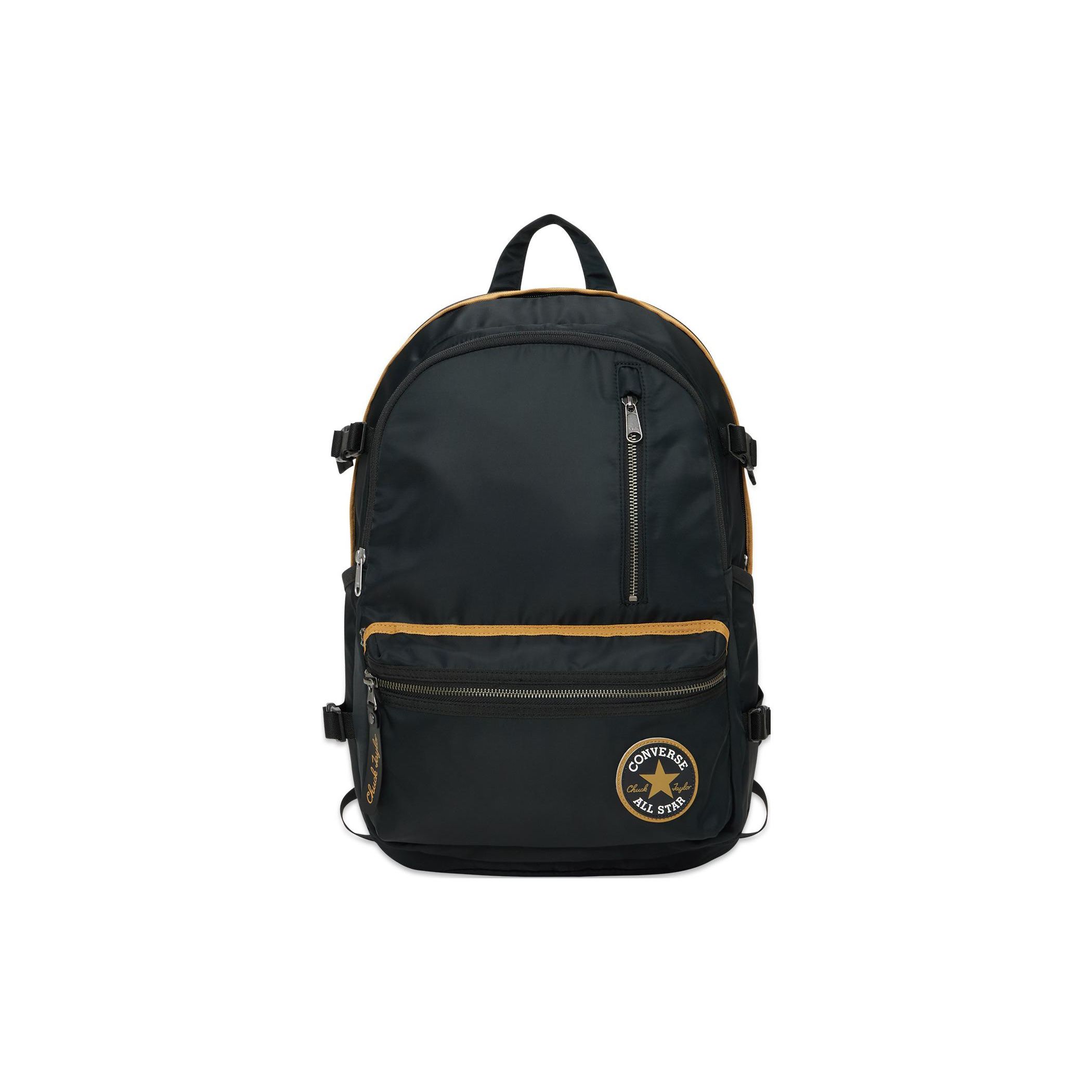 Converse Straight Edge Series Large Capacity Polyester Backpack Unisex Backpacks Black 10024562-A02 Black