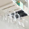 Wine Glass Rack Plastic Under Cabinet Stemware Wine Hanger Punch-Free Goblet Wine Glass Hanger