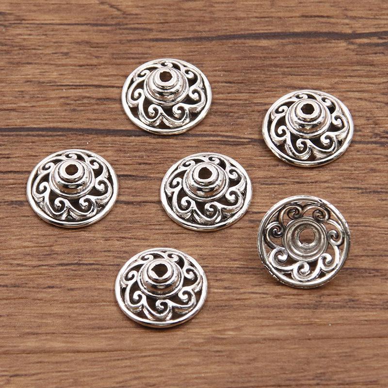 

Античні срібні роздільники-квіти: Багатостильовий, порожнистий дизайн для DIY браслетів та намист