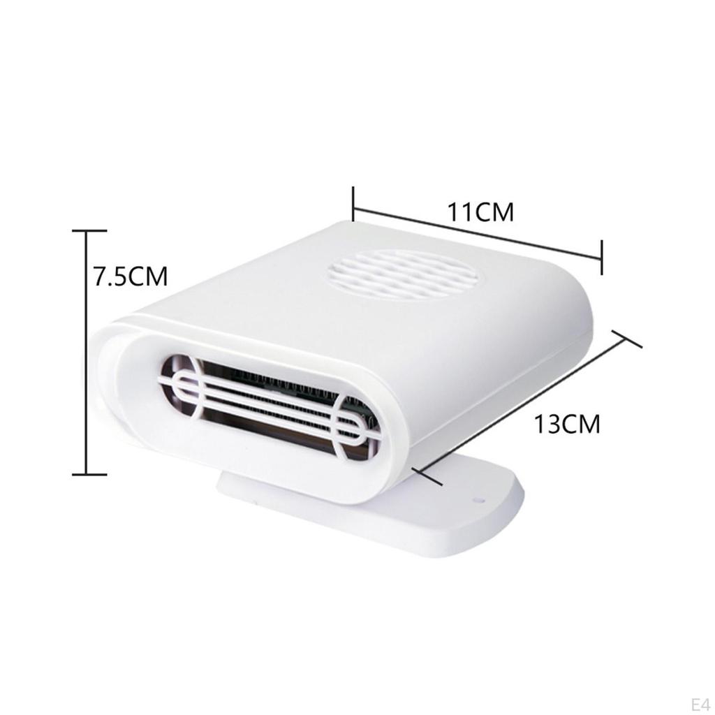 Car Fan Heater Windshield Defogger White Degree Rotation Window Defroster for Accessories