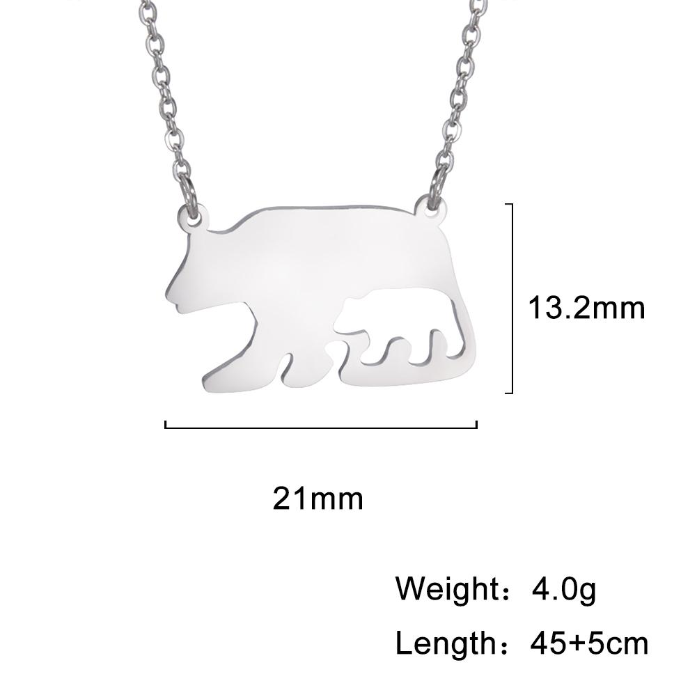 Cazador Stainless Steel Animal Pendant Necklace Cute Cat Dog Pet Whale Elephant Fish Penguin Necklaces Jewelry Gift for Women