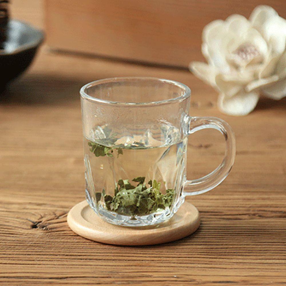 6pcs/set Japanese Style Teacup Mat Non-slip Insulated Placemat Durable Wood Coaster Dish