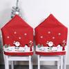 Santa Claus Chair Cover - Festive Non-Woven Table and Chair Decor for Home and Kitchen Christmas Display
