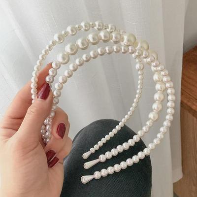 Retro Girl Perlen Stirnband Haarnadel – Elegantes koreanisches Haar-Accessoire für Frauen