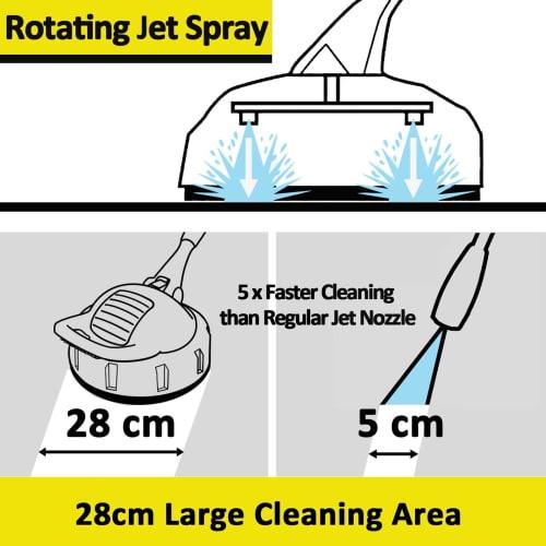 High-Pressure Washer Rotary Brush, Rotary Surface Patio Cleaner for K?rcher K Series K1-K7 Cleaning Tools, Deck Brush for Household Cars, Floors, Wall
