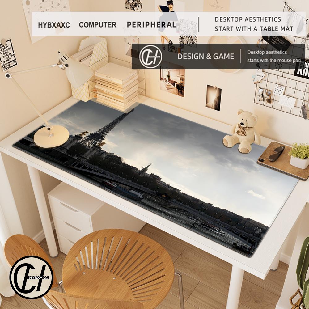 New Mouse Pad Gamer France Paris Eiffel Tower XL Computer Custom Large Mousepad XXL Office Carpet Non-Slip PC Table Mat