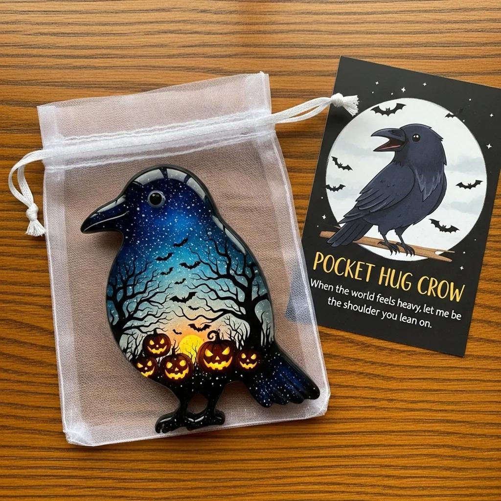 Pocket Hug Ghost, Emotional Support Ghost, Halloween Pocket Hugs,Cute Halloween Ghosts Pockets Hugs with Encouragement Card