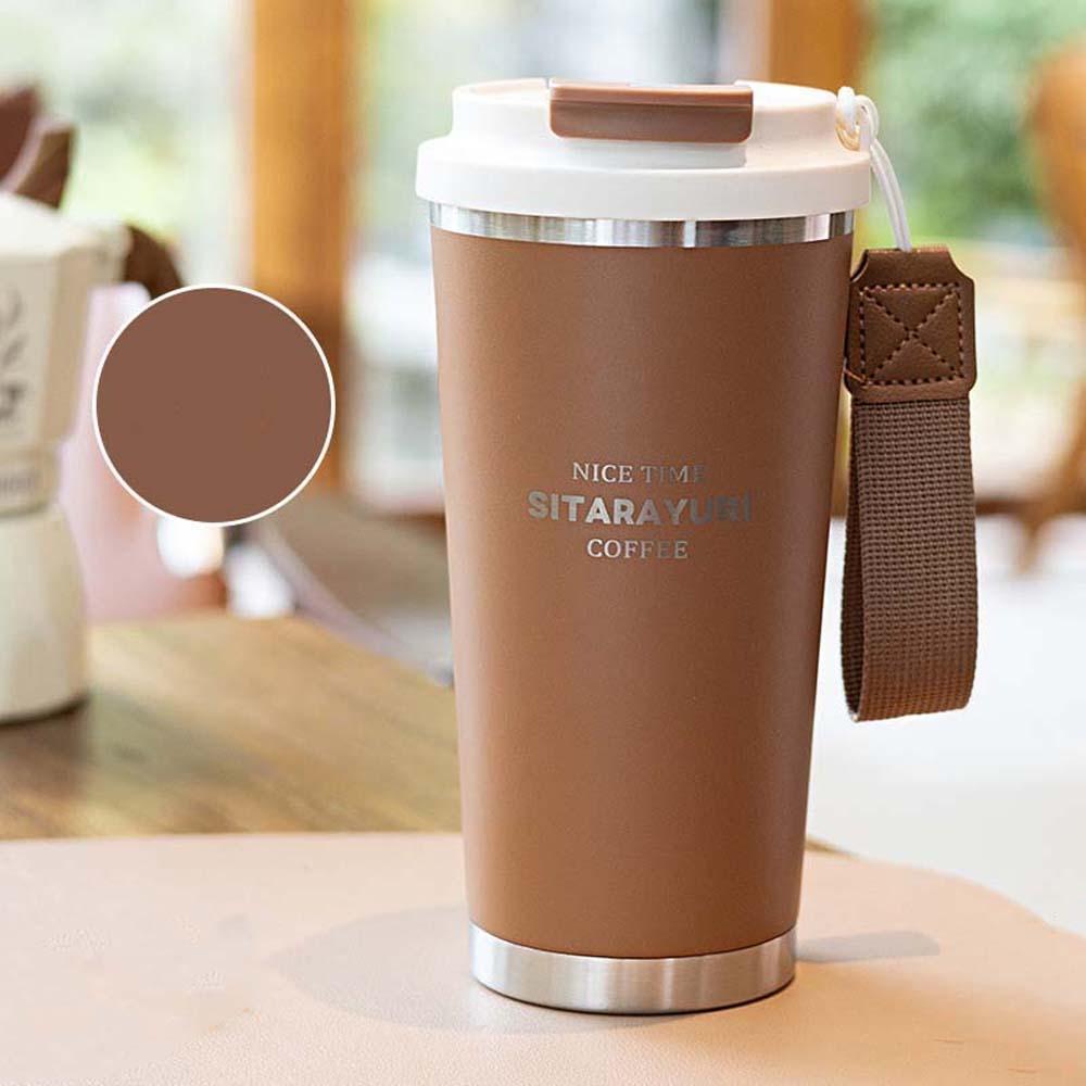 Large Capacity Coffee Water Cup 304 Stainless Steel Filter Tea Bottle 560ML Drinking Cup  Cycling