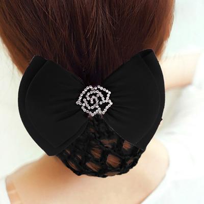 Women's Flower Cubic Ribbon Hair Net Updo Hair Net