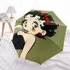 Betty Boop Automatic Opening/Closing Umbrella with 3-Fold Design and Iron Frame - Perfect Gift for Fans, Travelers, and Everyday Use0104305a