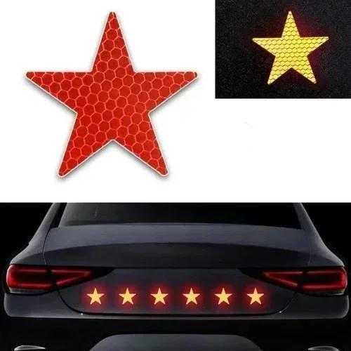 10Pc Car Bumper Reflective Safety Strip Stickers Car Star Reflective Sticker Reflective Warning Safety Tape