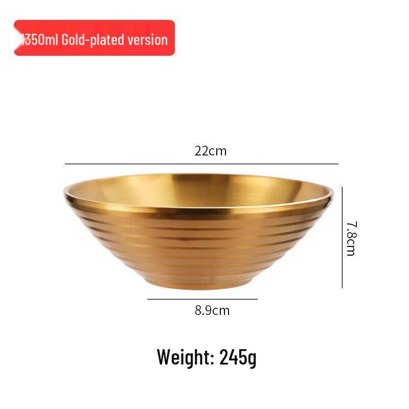 Qiqei 304 Stainless Steel Large Soup & Noodle Bowl
