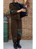 Cord-Kapuzenjacke & Hose Set mit Flanellfutter – Große Größen, Locker & Stilvoll für Herbst/Winter.