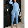 Sexy One-Piece Pants Fitness Yoga Sports Jumpsuit round Neck Jumpsuit Sexy Tight Jumpsuit
