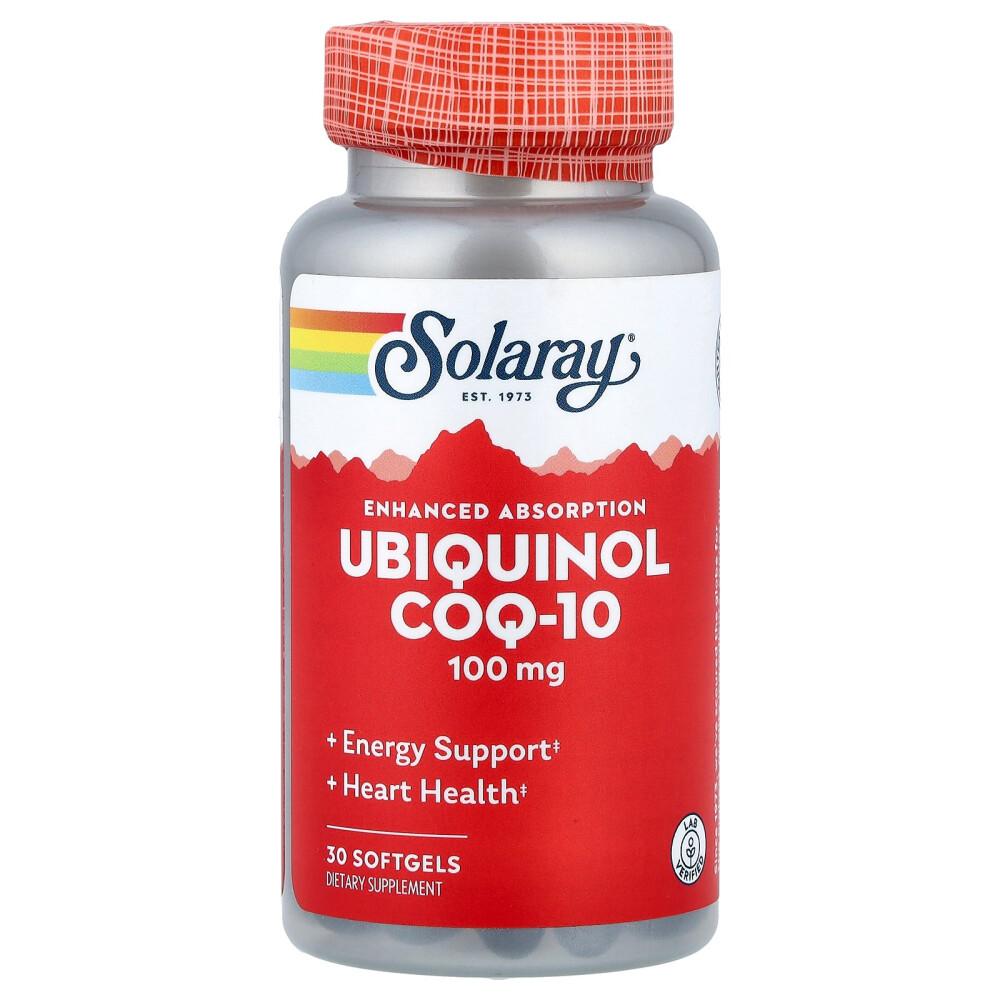 

Solaray Ubiquinol CoQ10 100mg Softgels, 30 Count 30 pcs - 1 ea