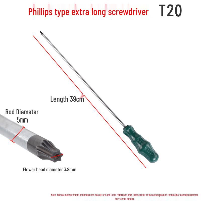 Plum Cross, Star, Spline, Hex Screwdriver Set: T15, T20, T25, T27, T30, T40