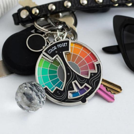 Barevný Fidget Smaltovaný Odznak 20barevný Fidget Spinner pro Umělce 3v1 Odznak Klíčenka Magnet pro Úlevu od Úzkosti