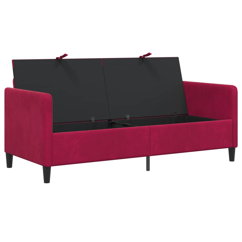 Storage Sofa In Burgundy 172 X 78 X 87 Cm Polyester