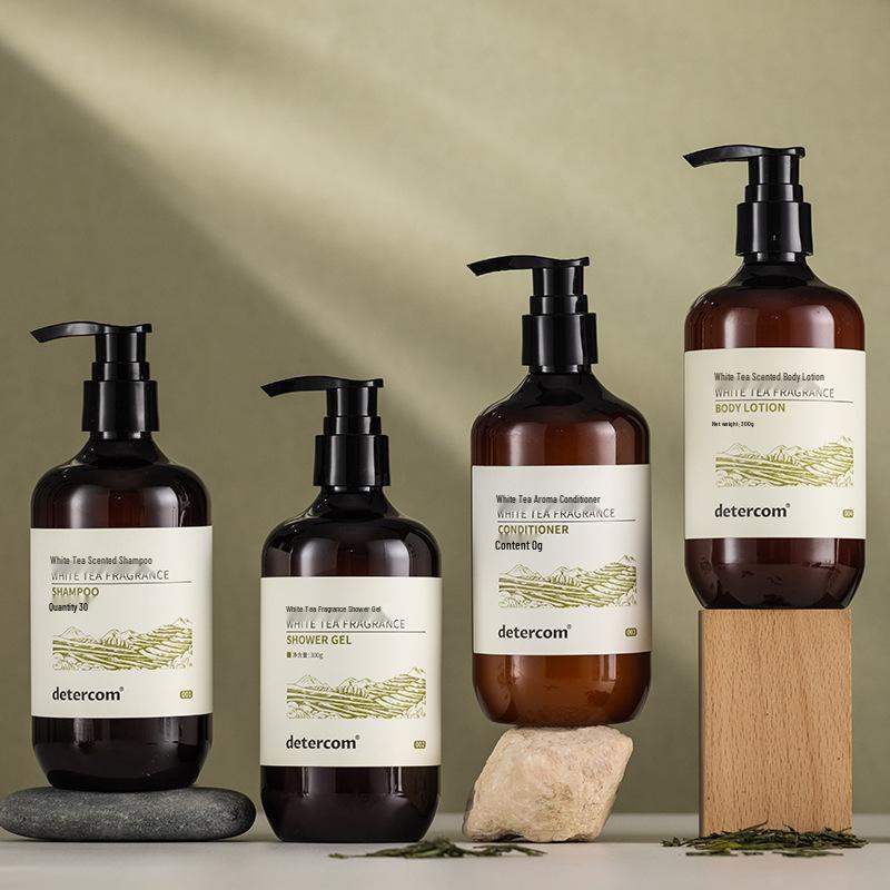 Detercom Fünf-Sterne-Hotel Einweg Weißer Tee Shampoo- und Duschgel-Set