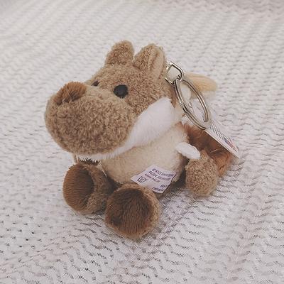 10Cm Cute Fluffy Fur Wolf Keychain Women'S Plush Animal Keychain Bag Car Accessories Women Party Doll Girls Gift Plush Keychain