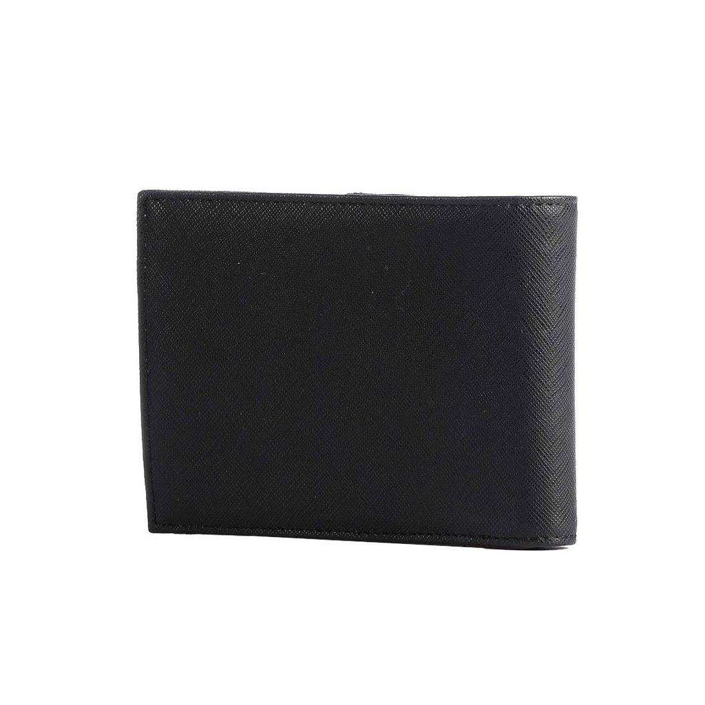 Emporio Armani Classic Short Eagle Logo Three-In-One Foldable Polyester Wallet Men wallet Black Y4R165-Y138E-81072