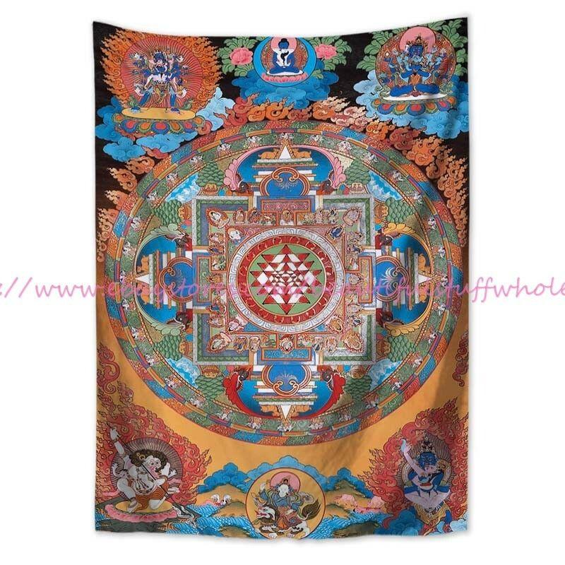 Tapestry of the Finest Sri Yantra Mandala Tibetan 75x100