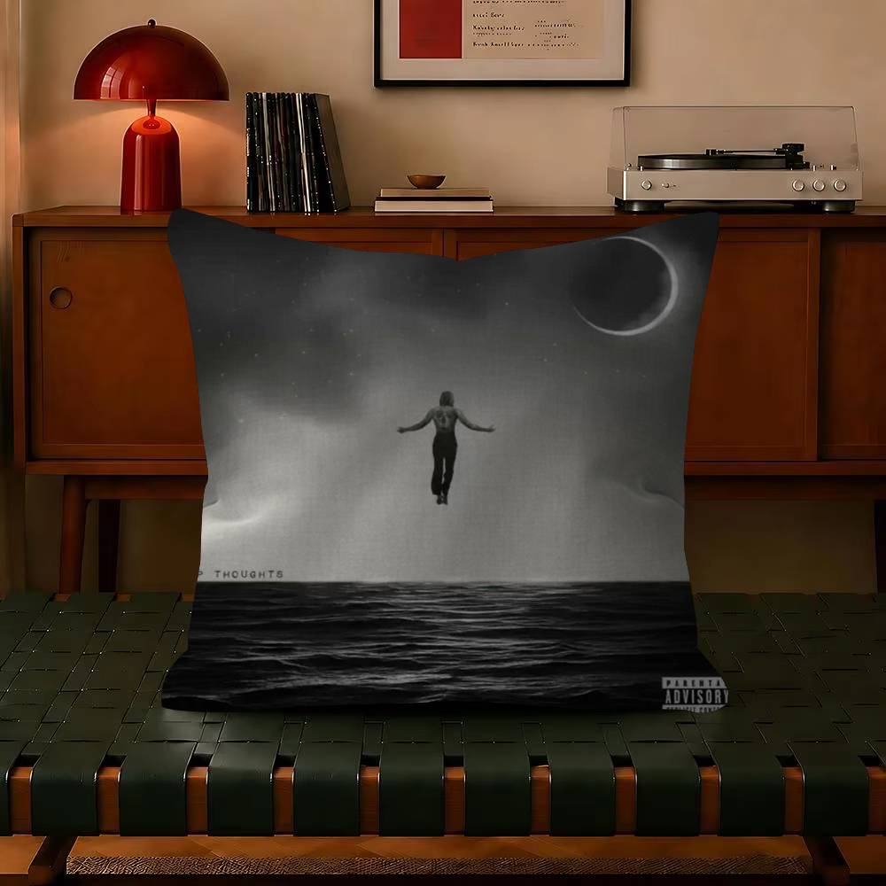 Rapper Lil Durk Deep Thoughts Pillow Gift Home Office Decoration Bedroom Sofa Car Cushion Cover case 45x45