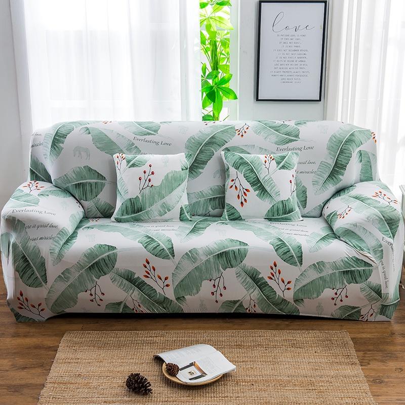 Stylish Flower Leaf Sofa Cover Elastic All-inclusive Protection For Sofas Of Any Size