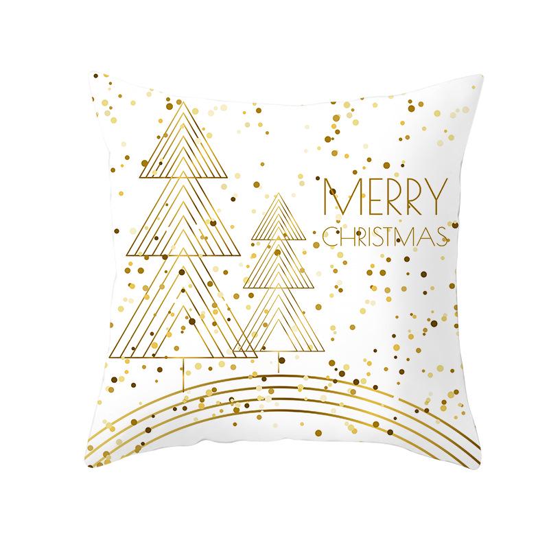 Peach Skin Snowflake Cushion Cover Christmas New Sofa Pillow Cover Home Pillow Cover Home