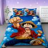 One Piece Duvet Cover Cartoon Luffy Bedding Set Soft and Comfortable Queen/King Twin Full Size Teens Boys Boys Gifts Soft Cozy