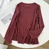 Women's Lightweight Breathable Long-Sleeve Sunscreen T-Shirt - Thin, Loose, Solid Color, Round Neck, Casual Bottoming Blouse with Mask