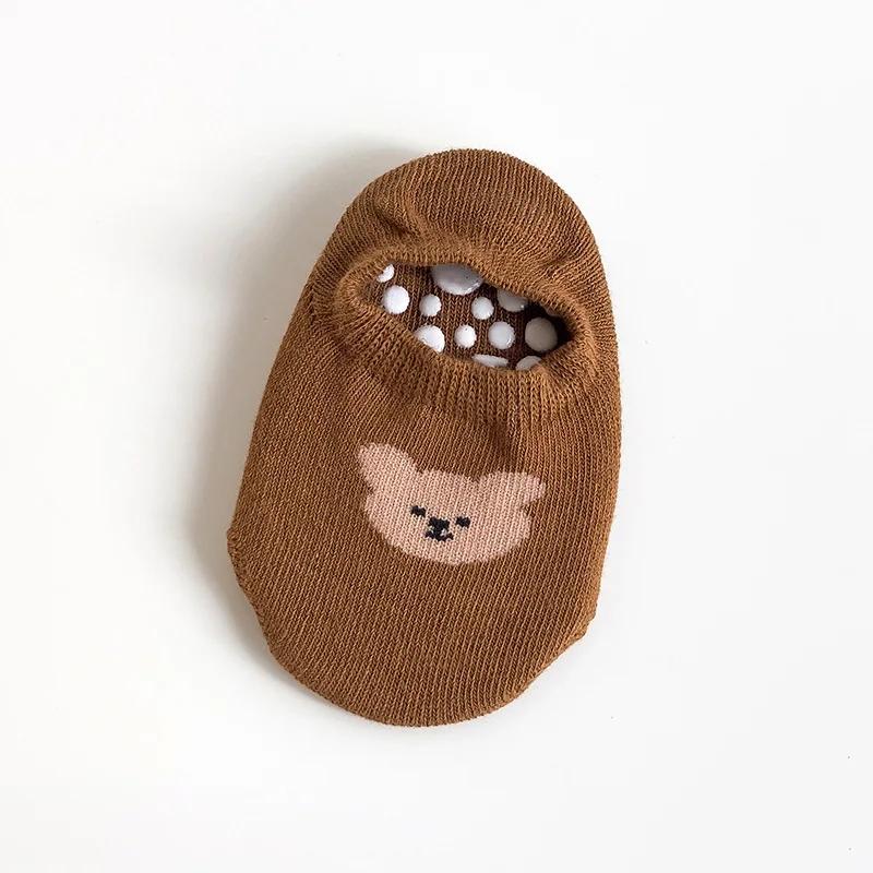 

0-5 лет Детские носки для пола Милые мультяшные короткие хлопковые носки с мишкой Малыш Противоскользящие Каваий Унисекс Сок Детские аксессуары для девочек мальчиков M for 1-3Years