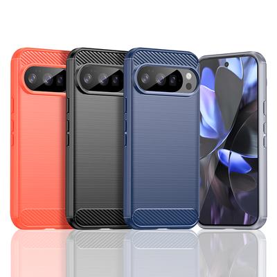 Carbon Fiber Texture TPU Case For Googel Pixel 10 Pro XL Shockproof Protective Cover Funda Coque