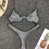Women Sexy Swimsuit  Silk Bikini Set Beachwear