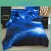3d Galaxy Duvet Cover Bedding Set Featuring Retactive Printing Blue Red For All Sizes