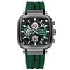 REWARD 831509 RD831509M Square Shape Dial Men Wrist Watch 30M Life Waterproof Quartz Movement Clock Silicone Strap Men's Watches