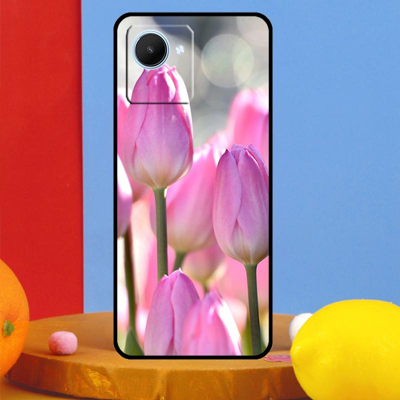 Tulips Flower For Realme GT7 Pro GT6 10 11 12 13 14 15 Pro Plus C55 C67 C63 C61 C53 C35 C65 C75 C71 Case
