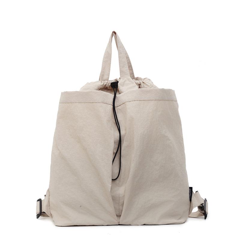 

Повседневная сумка кроссбоди, уличная одноплечевая сумка для поездок на работу, рюкзак на шнурке большой вместимости бежевый