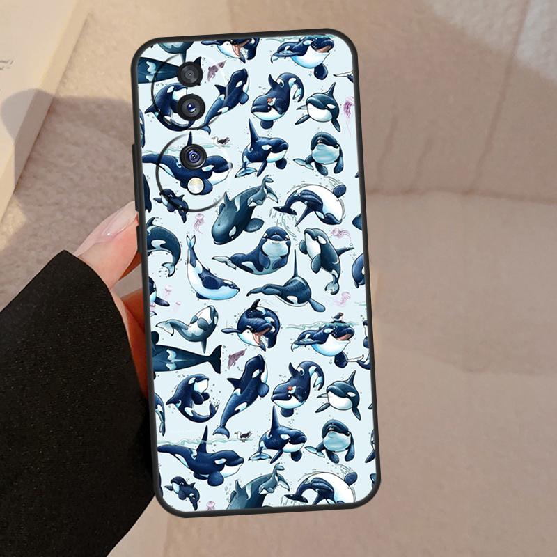 

Косатка Орка Чехол для Honor Magic 7 5 6 8 Pro Для Honor 200 400 50 70 90 Lite X8b X8c X9a X9b X9c X9d Win Honor Magic8 Pro