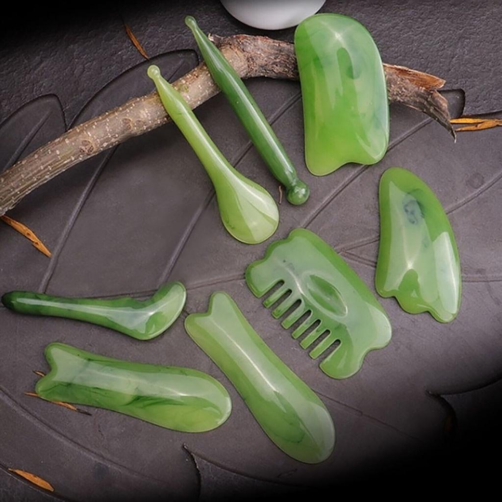 Gua Sha Board Guasha Face Thin 7Pcs Set Scraping Body Scraping For Lymphatic Drainage Wellness Skin Care