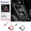 Für Seat Leon 2017 2018 2019 Echter Weicher Karbonfaser-Aufkleber LHD RHD Auto Schalthebel Innerer Rahmen Panel Zierleiste Innenraumzubehör