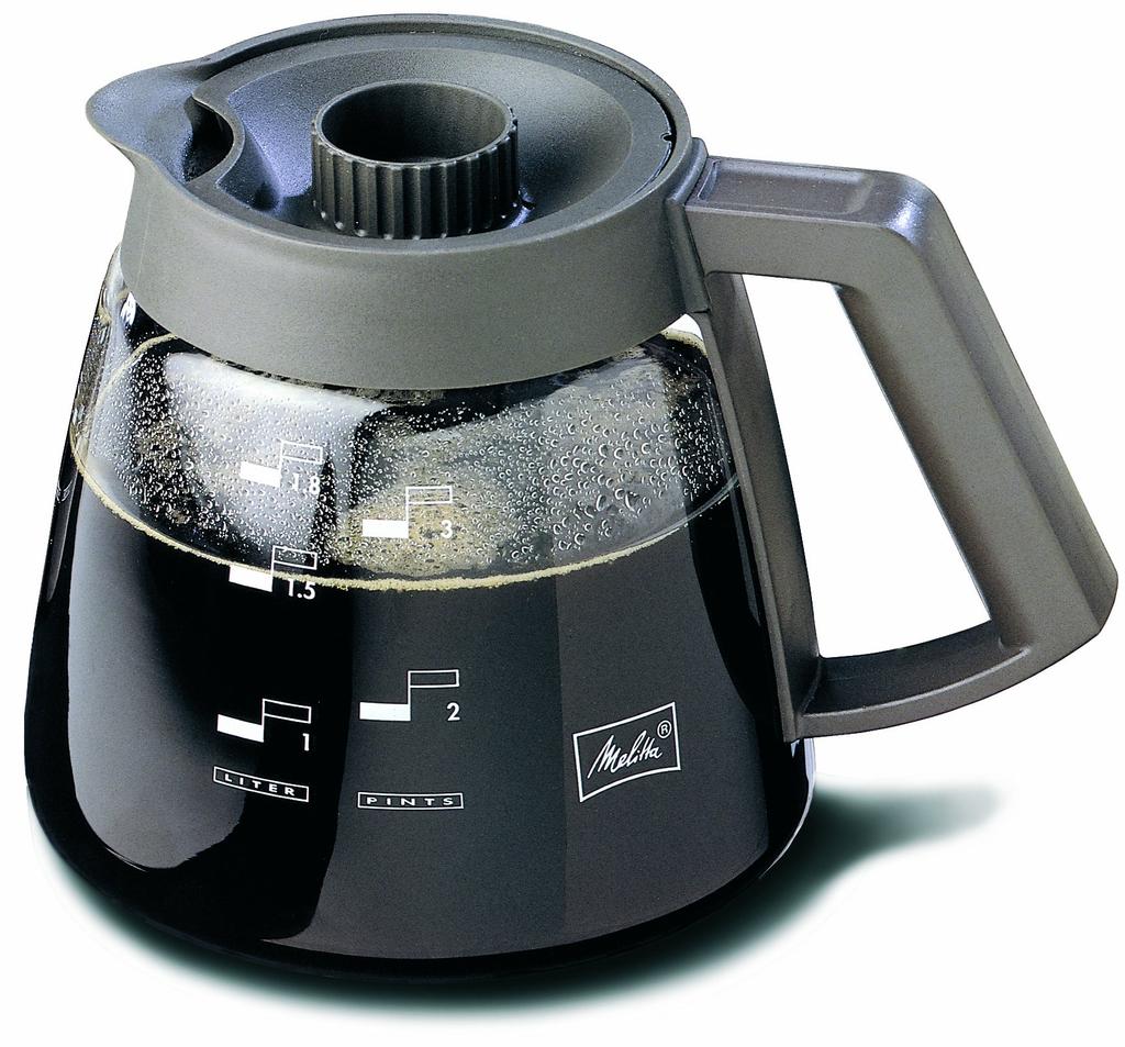Melitta Coffee Server for Coffee Machines and 14 M-150P M-151B, Heat-Resistant Glass, 1.8L Capacity, Cups, KA-G M-180