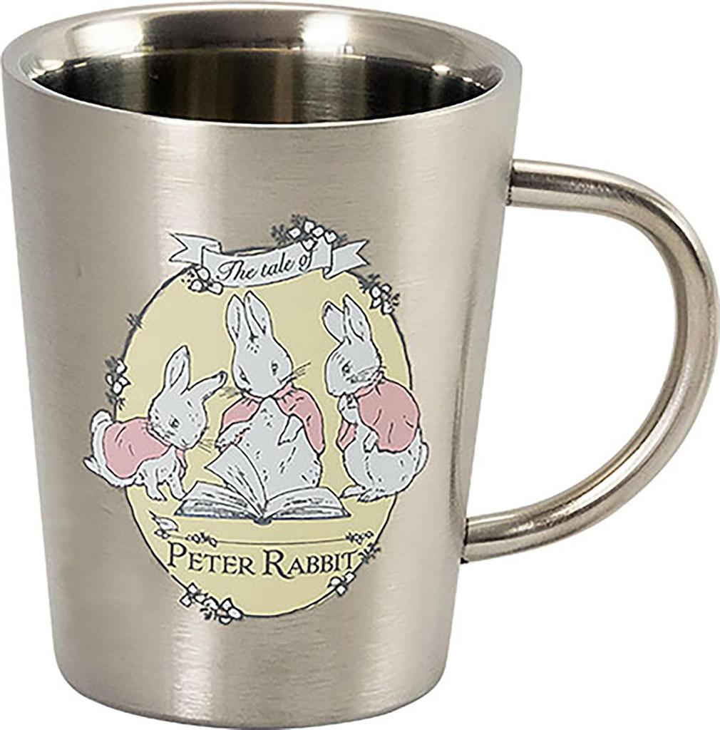 Peter Rabbit Double-Sided Stainless Steel Mug, Approx. 360ml, Little Book Sisters, Made In Japan (Processed), PR622-856